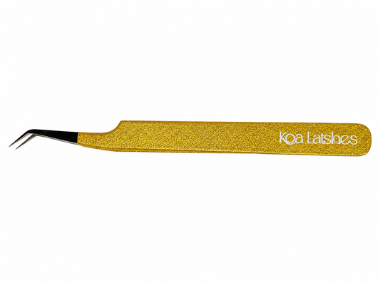 Glitter Gold Tweezers for Clovers (YY, W) or Classic lashes