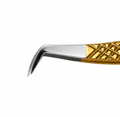 Glitter gold volume & easy fanning Tweezers
