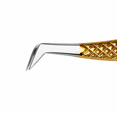 Glitter gold volume & easy fanning Tweezers