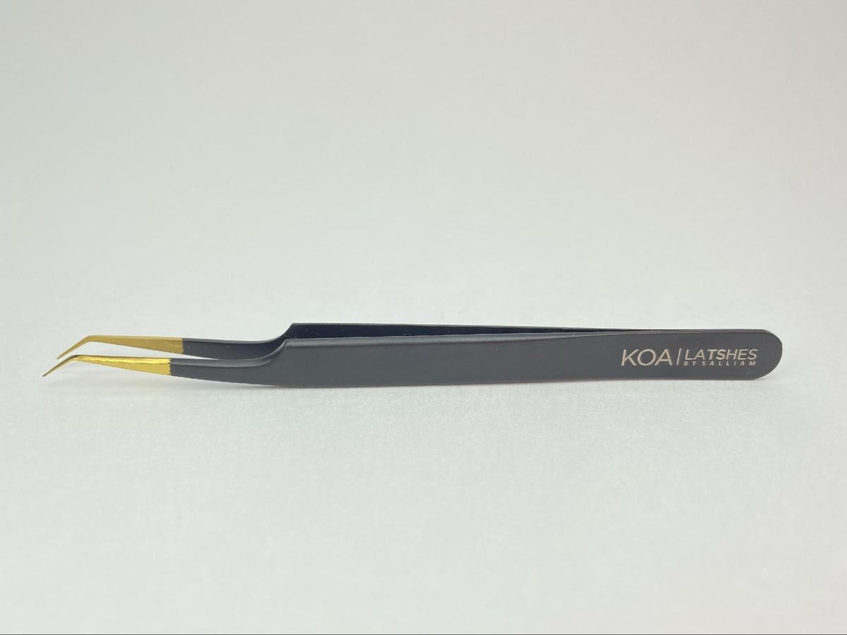 Black matte 45 degree Tweezers